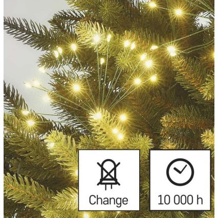 Corrente de Natal LED 300xLED/8,2m branco quente