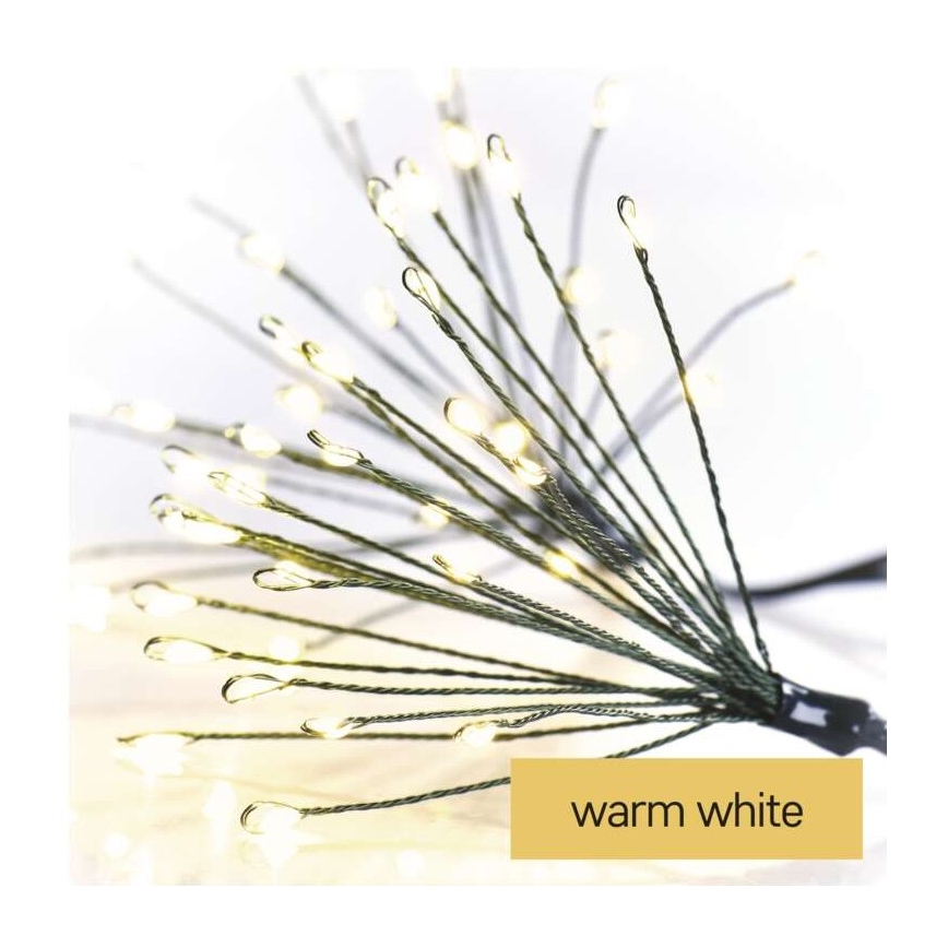 Corrente de Natal LED 300xLED/8,2m branco quente