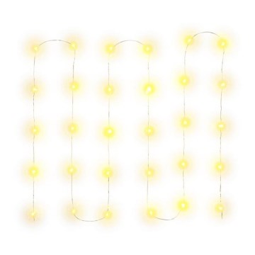 Corrente de Natal LED 30xLED/3xAA 3,3m branco quente