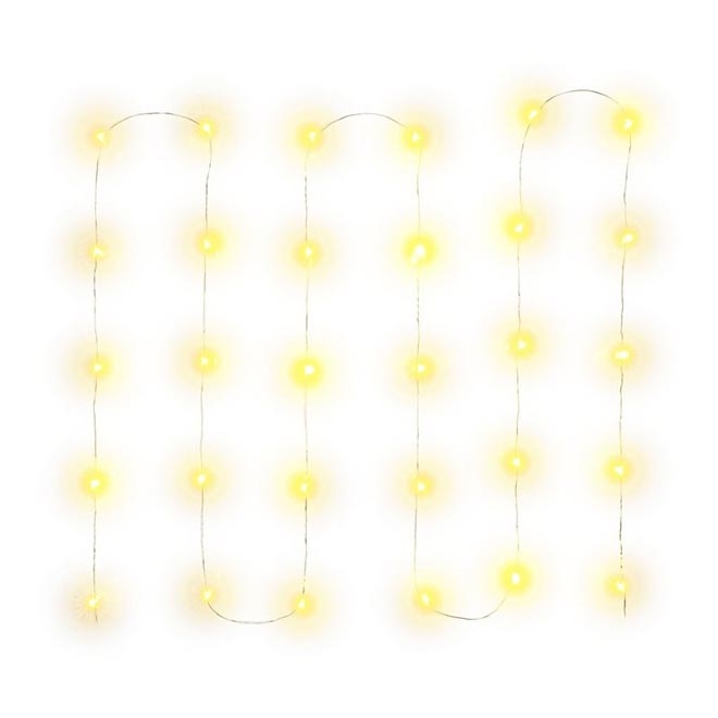 Corrente de Natal LED 30xLED/3xAA 3,3m branco quente
