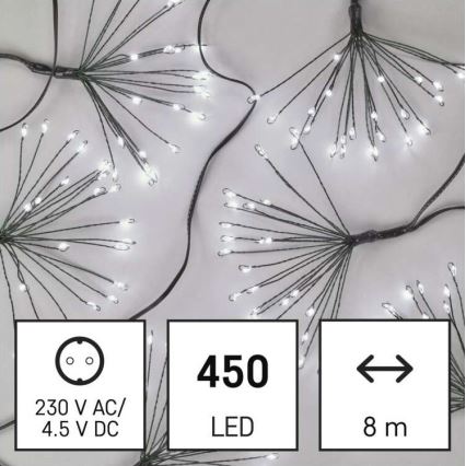 Corrente de Natal LED 450xLED/11m branco frio