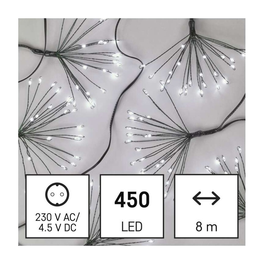 Corrente de Natal LED 450xLED/11m branco frio