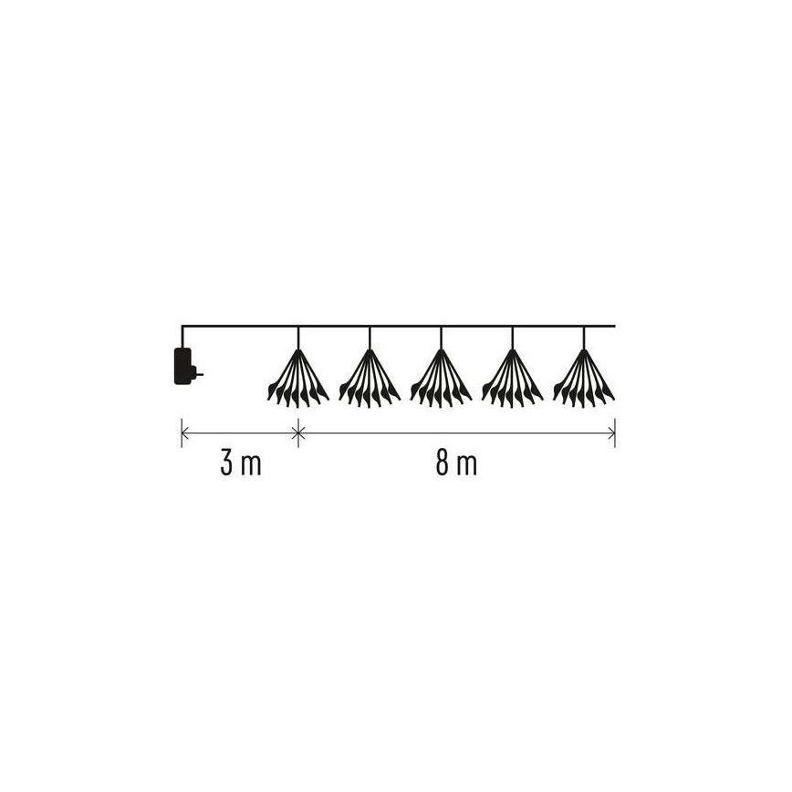 Corrente de Natal LED 450xLED/11m branco frio