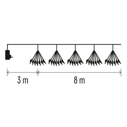 Corrente de Natal LED 450xLED/11m branco quente