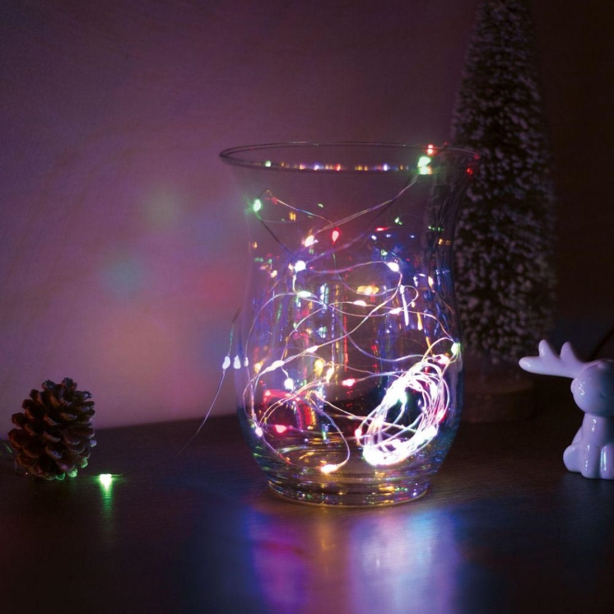 Corrente de Natal LED 50xLED/3xAA 5,25m multicolor