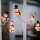 Corrente de Natal LED com chávenas de sucção 6xLED/2xAA 1,2m branco quente boneco de neve