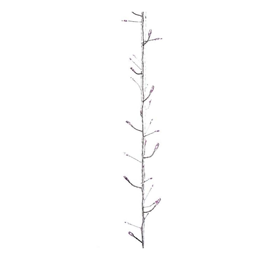 Corrente de Natal LED interior NANO 100xLED 2,9m rosa