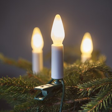 Corrente de Natal para exterior LED FELICIA FILAMENT 20xE10 14m branco/branco quente IP44, Made in the EU