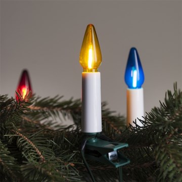 Corrente de Natal para exterior LED FELICIA FILAMENT 20xE10 14m colorido/branco quente IP44, Made in the EU