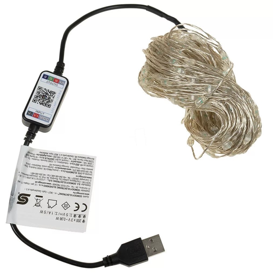Corrente de Natal RGB LED regulável 100xLED/29 funções 10,4m
