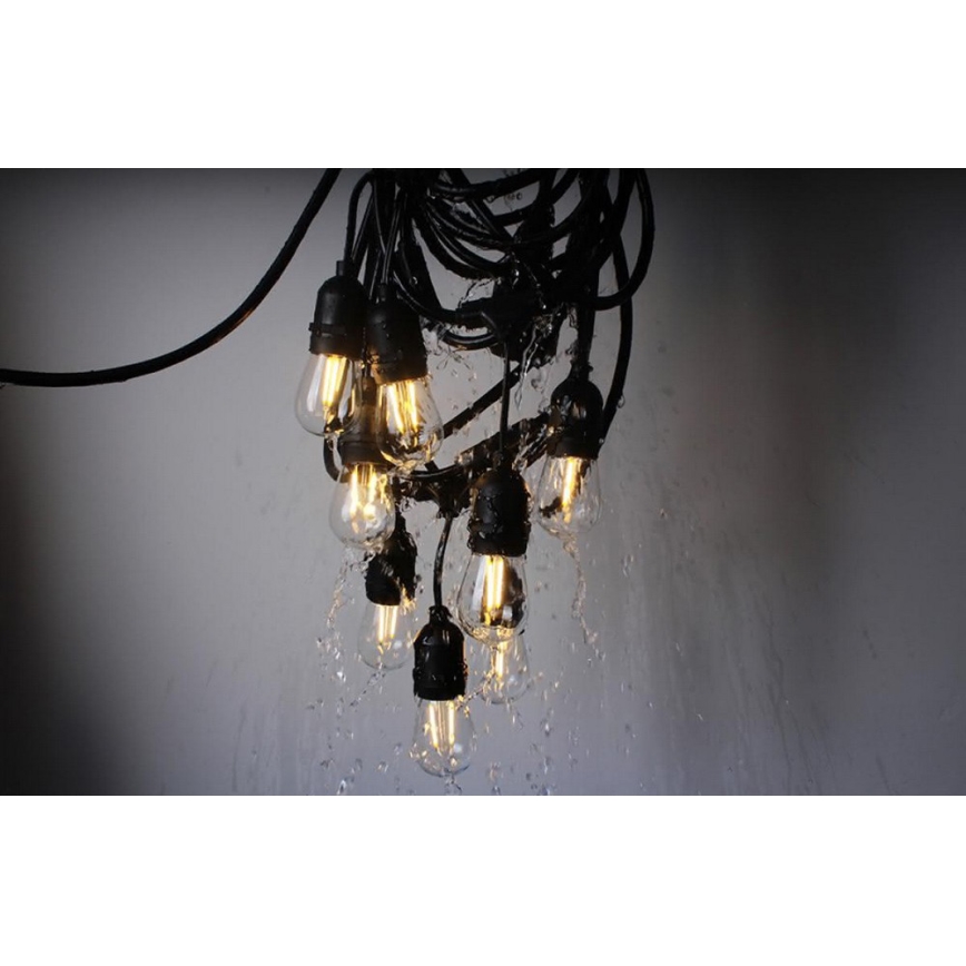 Corrente decorativa exterior GIRLANDA 10 m 10xE27/10W/230V IP44