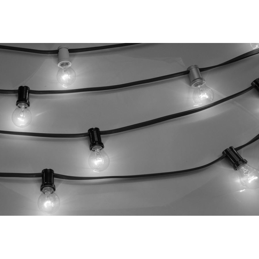 Corrente decorativa exterior GIRLANDA 17 m 15xE27/15W/230V IP44