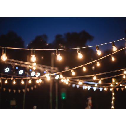 Corrente decorativa exterior GIRLANDA 22 m 20xE27/15W/230V IP44