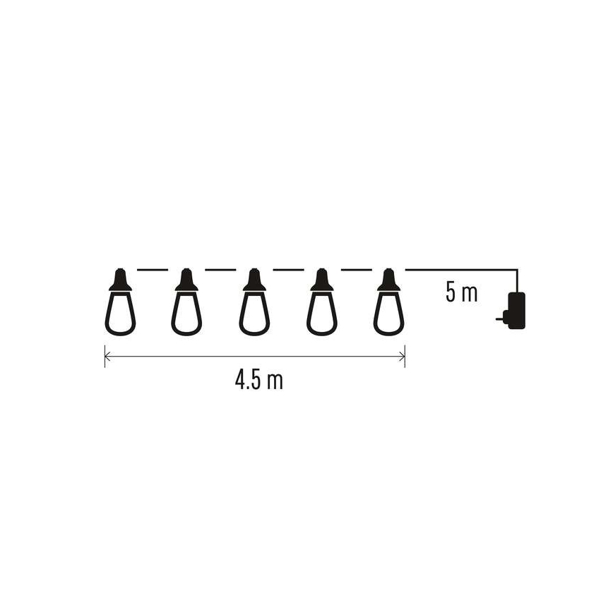 Corrente decorativa exterior LED 100xLED/9,5m IP44