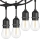 Corrente decorativa exterior LED 10xE27/1W/230V 10 m IP65 preto