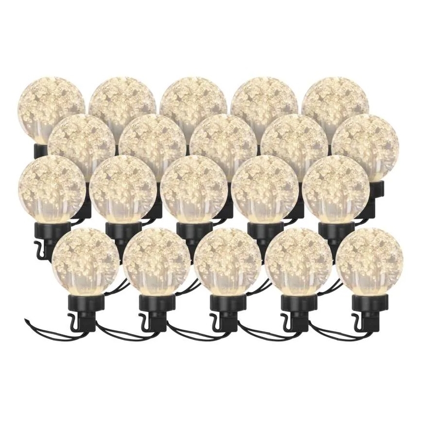 Corrente decorativa exterior LED 20xLED/12,6m IP44 branco quente