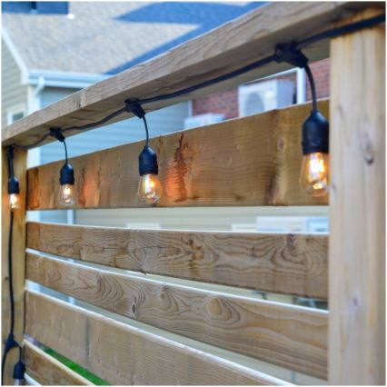 Corrente decorativa exterior LED BAJA ST64 10xE27/1W/230V 10,9m IP44 branco quente