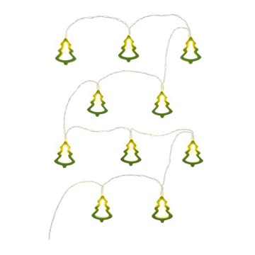 Corrente decorativa LED 10xLED/2xAA 1,6m branco quente