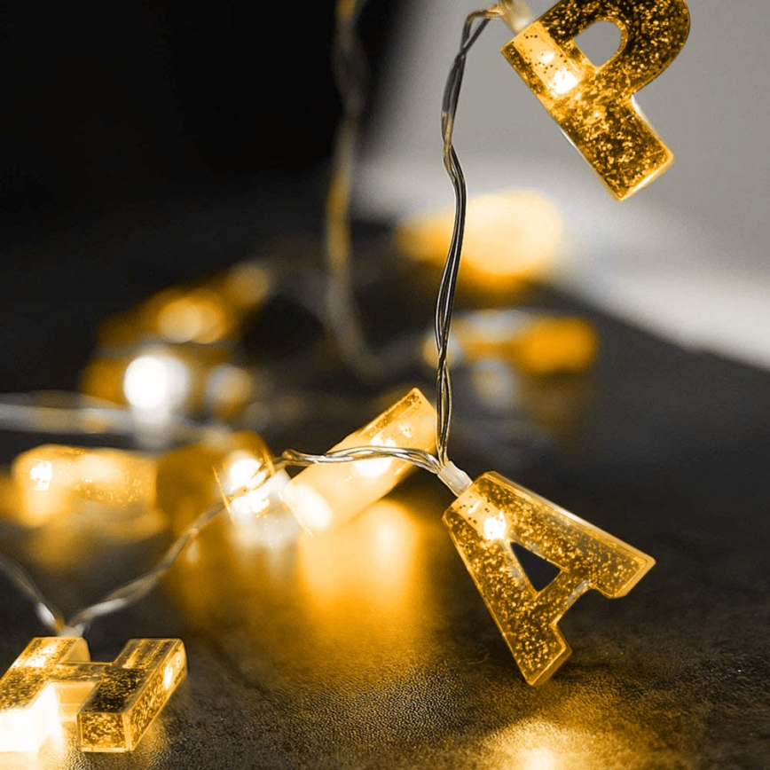 Corrente decorativa LED 13xLED 2,16m branco quente