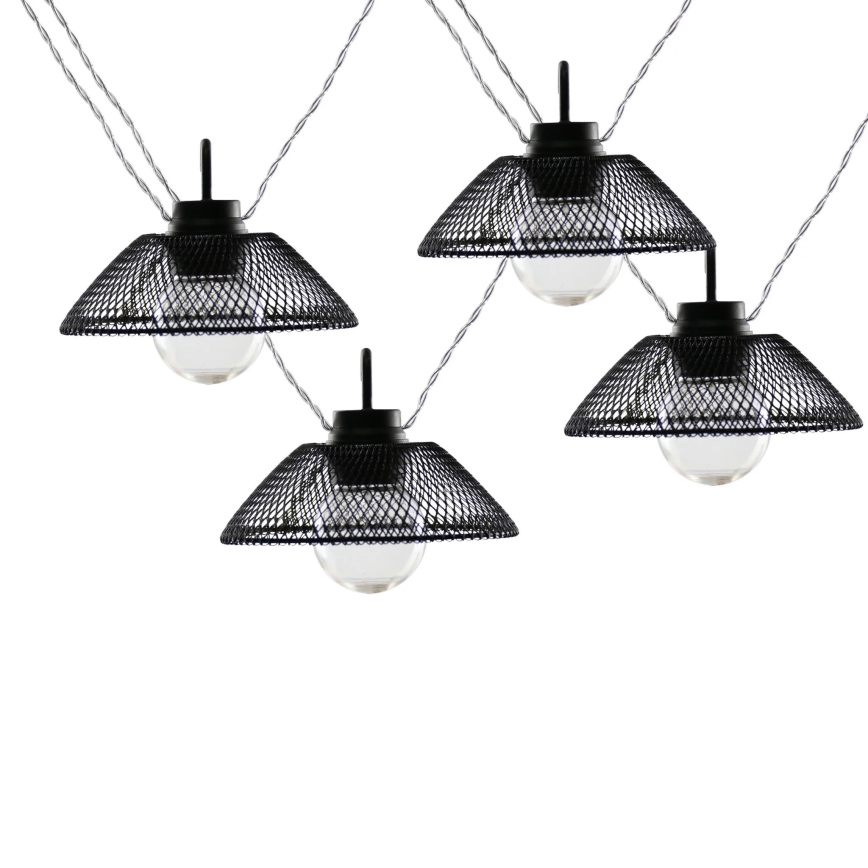 Corrente decorativa LED ASTRA 10xLED/2xAA 2,1 m preto