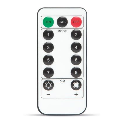 Corrente decorativa LED HALLOWEEN LED/5V/8 funções teia de aranha + controlo remoto