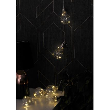 Corrente decorativa LED SMOLDER 2,1 m 10xLED/2xAA