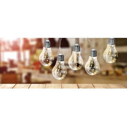 Corrente decorativa LED SMOLDER 2,1 m 10xLED/2xAA