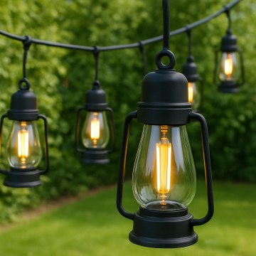 Corrente decorativa para exterior GRINALDA 20xLED 20m IP44 branco quente