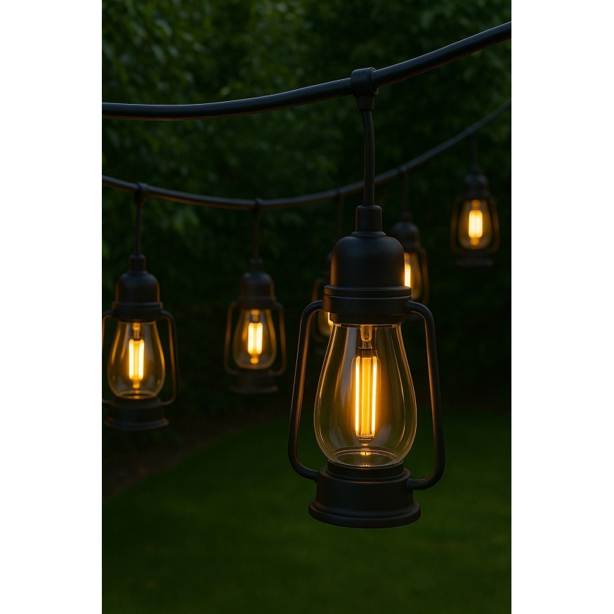 Corrente decorativa para exterior GRINALDA 20xLED 20m IP44 branco quente
