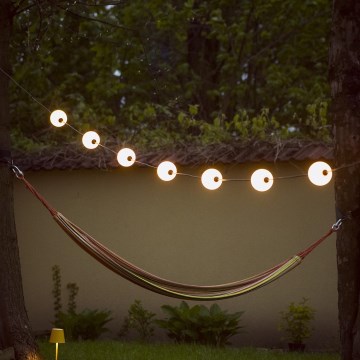 Corrente decorativa para exterior LED GRINALDA STONO 10xLED/10W/230V 6m IP67