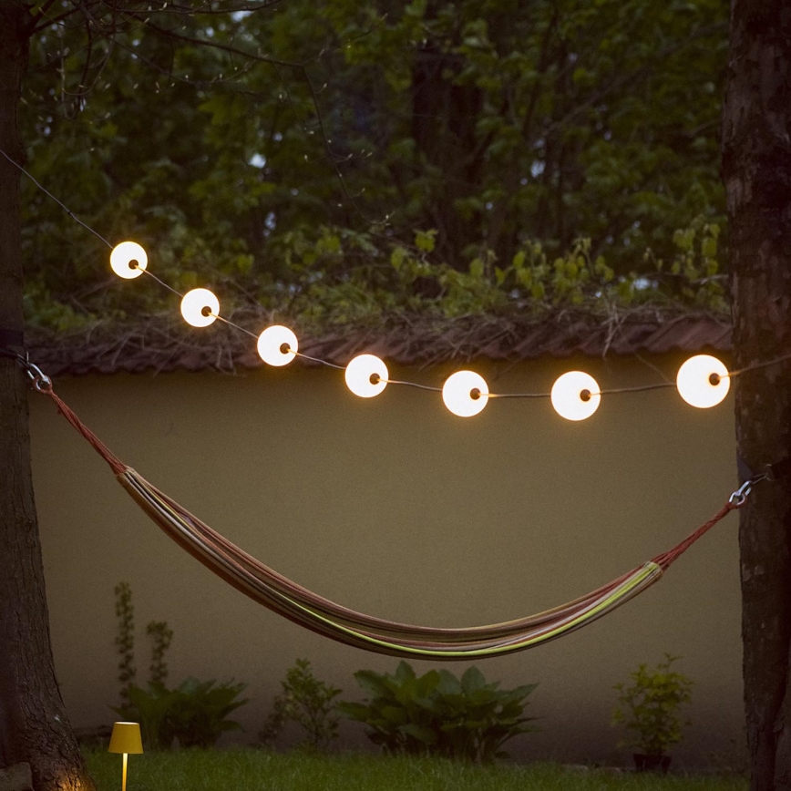 Corrente decorativa para exterior LED GRINALDA STONO 10xLED/10W/230V 6m IP67