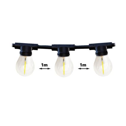 Corrente decorativa para exterior MIMOSA 10xE27/1,3W/230V IP44 10 m