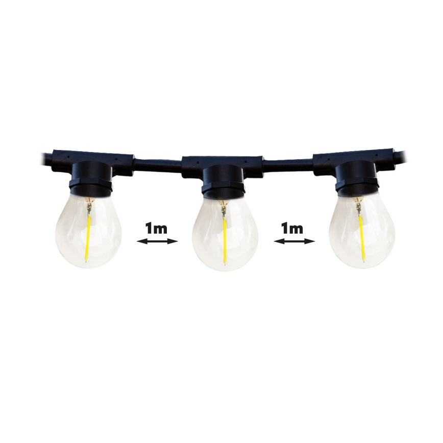 Corrente decorativa para exterior MIMOSA 10xE27/1,3W/230V IP44 10 m