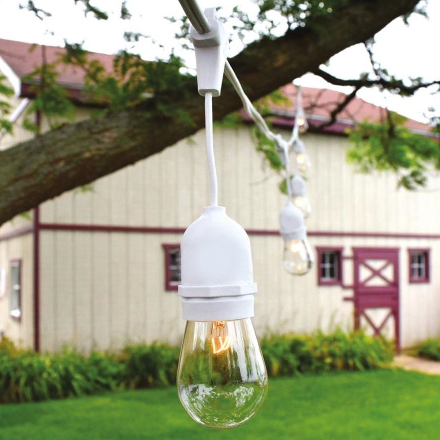 Corrente exterior 15xE27/1W/230V 15 m IP44 branca