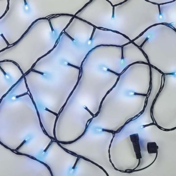 Corrente exterior de Natal LED 100xLED/10m IP44 azul