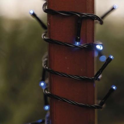 Corrente exterior de Natal LED 100xLED/10m IP44 azul