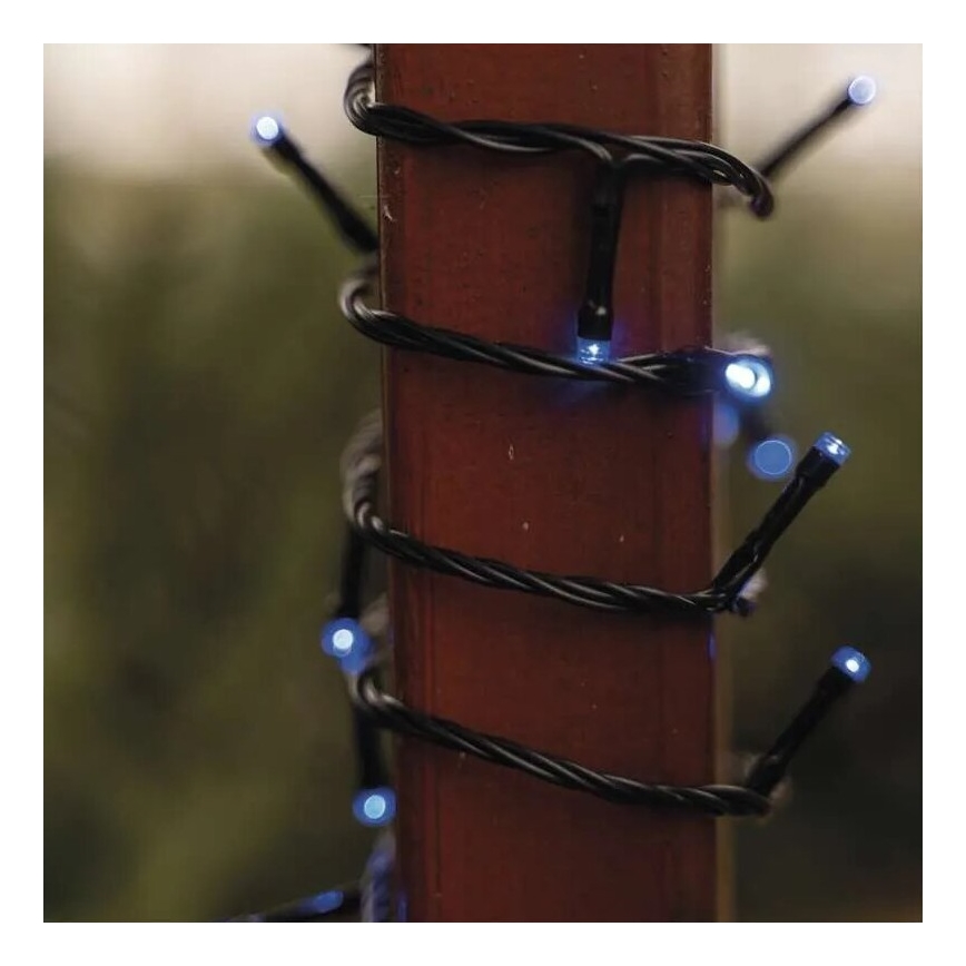 Corrente exterior de Natal LED 100xLED/10m IP44 azul