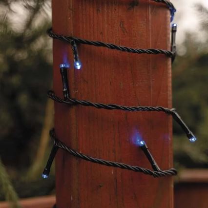 Corrente exterior de Natal LED 100xLED/10m IP44 azul