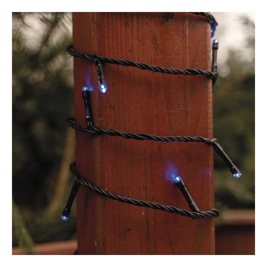 Corrente exterior de Natal LED 100xLED/10m IP44 azul