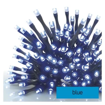 Corrente exterior de Natal LED 100xLED/10m IP44 azul