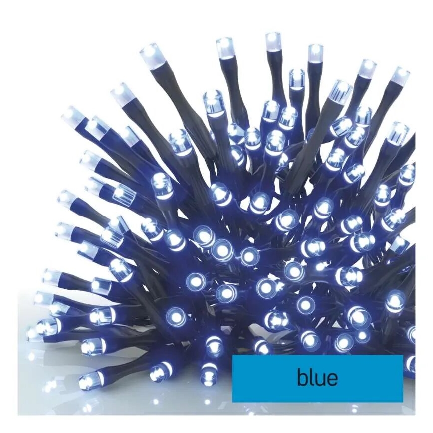 Corrente exterior de Natal LED 100xLED/10m IP44 azul