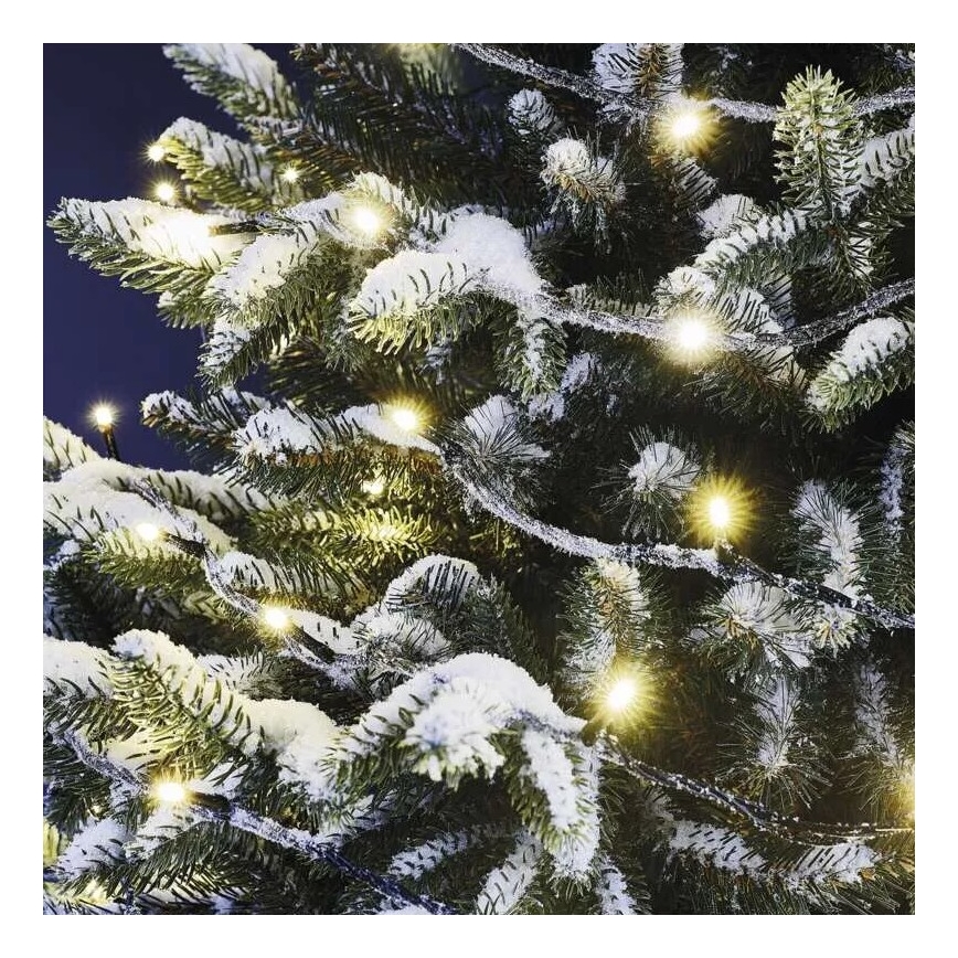 Corrente exterior de Natal LED 100xLED/10m IP44 branco quente