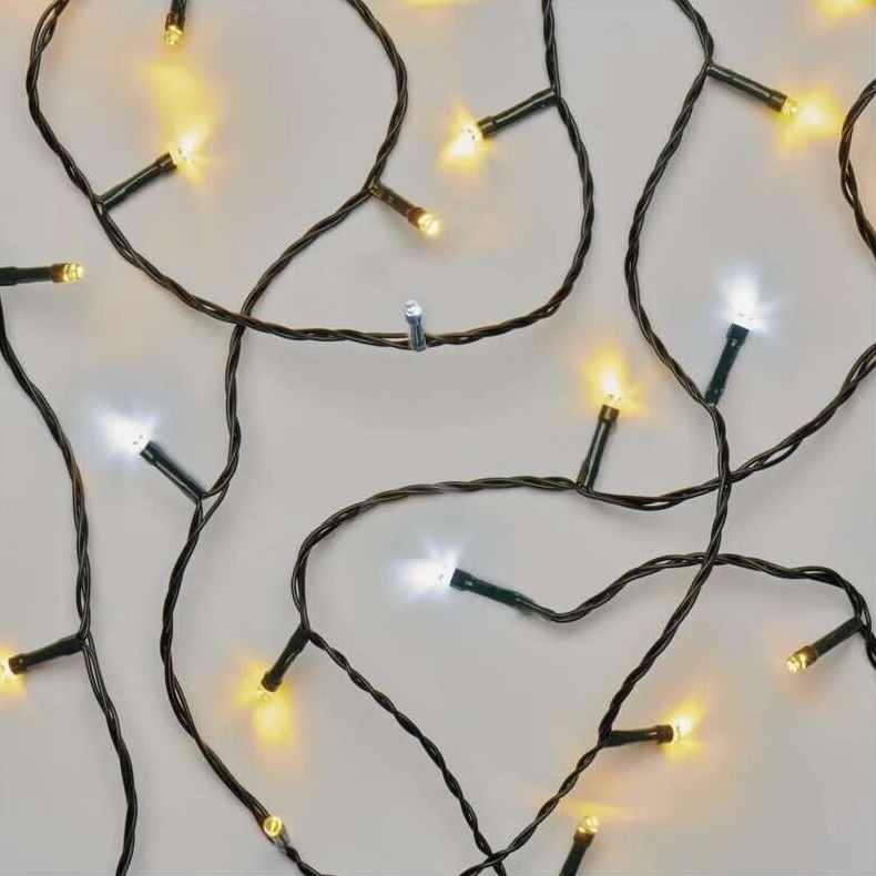 Corrente exterior de Natal LED 100xLED/10m IP44 quente/branco frio