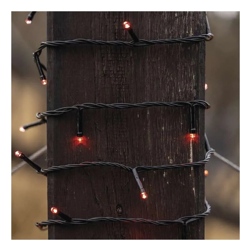 Corrente exterior de Natal LED 100xLED/10m IP44 vermelho