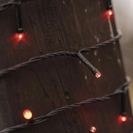 Corrente exterior de Natal LED 100xLED/10m IP44 vermelho