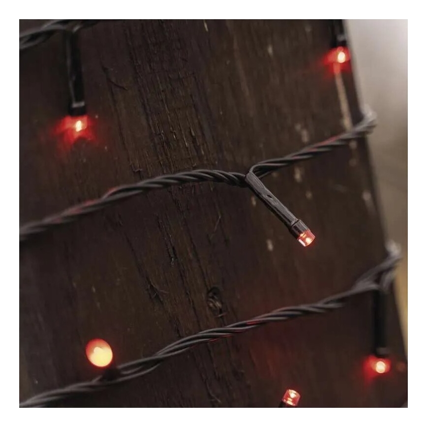 Corrente exterior de Natal LED 100xLED/10m IP44 vermelho