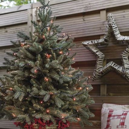 Corrente exterior de Natal LED 100xLED/10m IP44 vermelho
