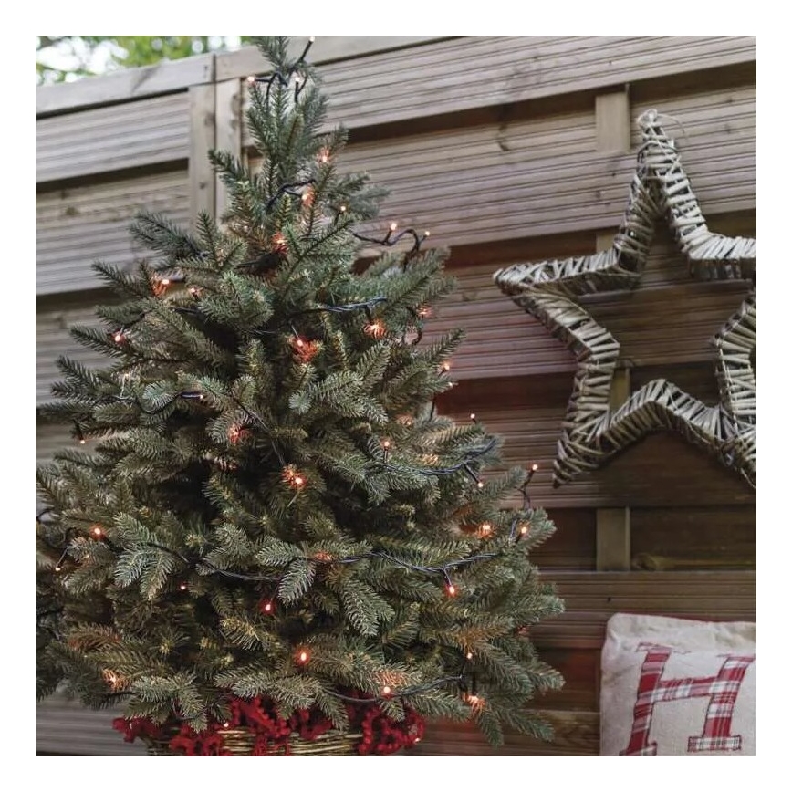 Corrente exterior de Natal LED 100xLED/10m IP44 vermelho