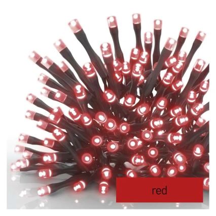 Corrente exterior de Natal LED 100xLED/10m IP44 vermelho
