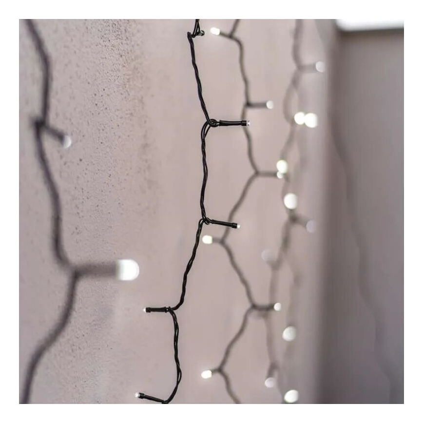 Corrente exterior de Natal LED 100xLED/1x2m IP44 branco frio